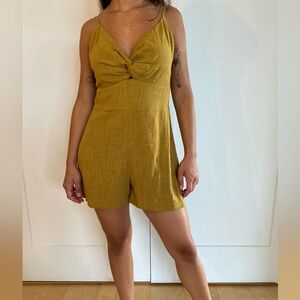 Brand New Dynamite Mustard Yellow Sleeveless Romper Size S